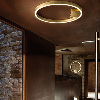 Cirkelvormige Design LED lamp met bladgoud