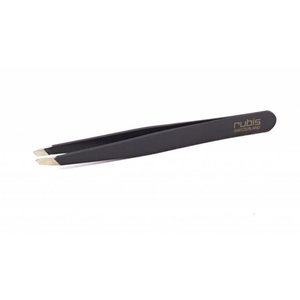 Rubis Tweezers black angled 1K104