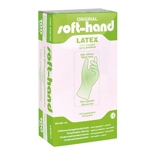 Soft-Hand Latexhandschuhe leicht gepudert - 100 Stk