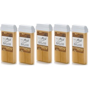 ItalWax Flex - 5 x Harzkartusche Amber 100 ml | Wert gesetzt