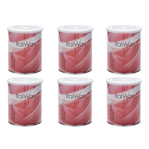 ItalWax Rosen-Warmwachs, 800 ml, Box mit 6 Dosen