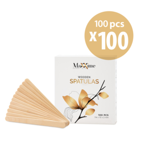 MaXXime Wachsspatel Holz kleine Umverpackung (100 x 100 Stück)