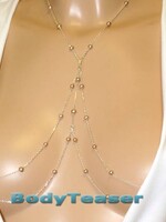 Pearl Non Piersing Nipple Necklace, with Genuine Pearls