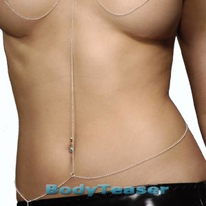 Bodychain model Sanaz+ Belly Chain Nipple Necklace combination