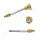 Nippel-Piercing Schraube, Gold am 925 Silber