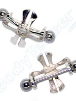 Nipple Crown "Cross Shield" 925 Silver