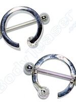 Nippel Piercing "Ring", 925 Silber