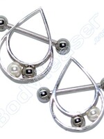 Nippel Piercing "3D Ballspiel ", 925 Silber