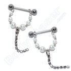 Nippel Piercing "Perle", 925 Silber