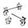 Nippel-Piercing Schmuck Katze barbell, 925 Silber - Copy