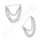 Nipple Piercing "Chains", 925 Silver