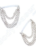 Nipple Piercing "Chains", 925 Silver