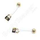 Intim Piercing "Schloss ", S316L Gold