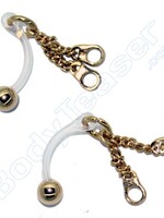 Intimate Piercing "Hand Cuffs", S316L Gold