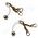 Intimate Piercing "Hand Cuffs", S316L Gold