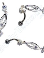 Belly Piercing "Soft Pink" 925 Silver