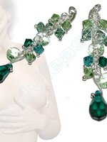 Nipple dangles with Two tone crystal with clear CZ