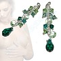 Nipple dangles with Two tone crystal with clear CZ