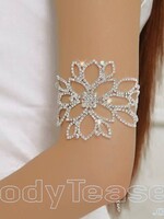 Flower Armlet with Rhinestones