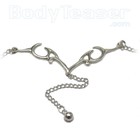 Swirl Back Belly Chain, 925 Silver