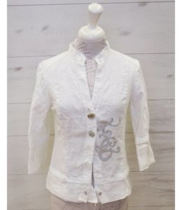 Elisa Cavaletti Blazer en lin blanc