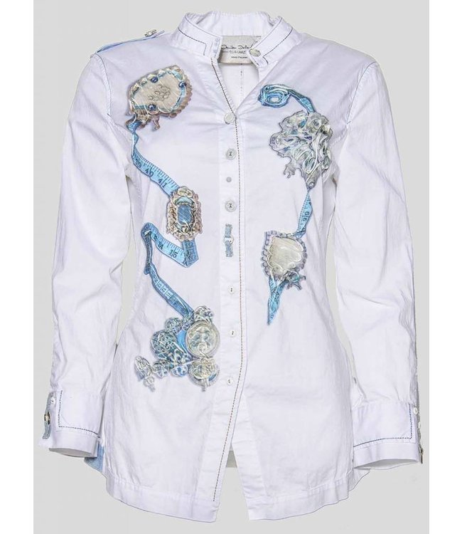 Elisa Cavaletti Bluse Denim Azzurro