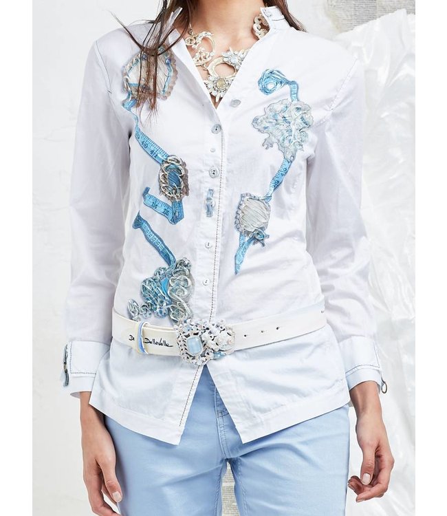 Elisa Cavaletti Bluse Denim Azzurro