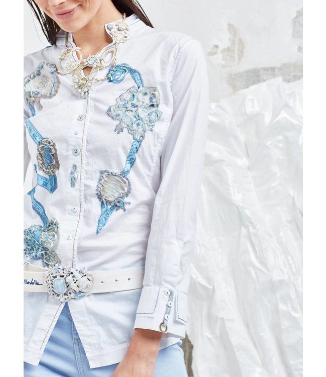 Elisa Cavaletti Bluse Denim Azzurro