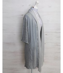 Elisa Cavaletti Long basic jacket light grey