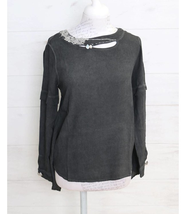 Elisa Cavaletti Shirt blouse faded black