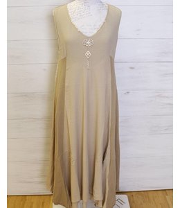 Elisa Cavaletti Langes Kleid taupe