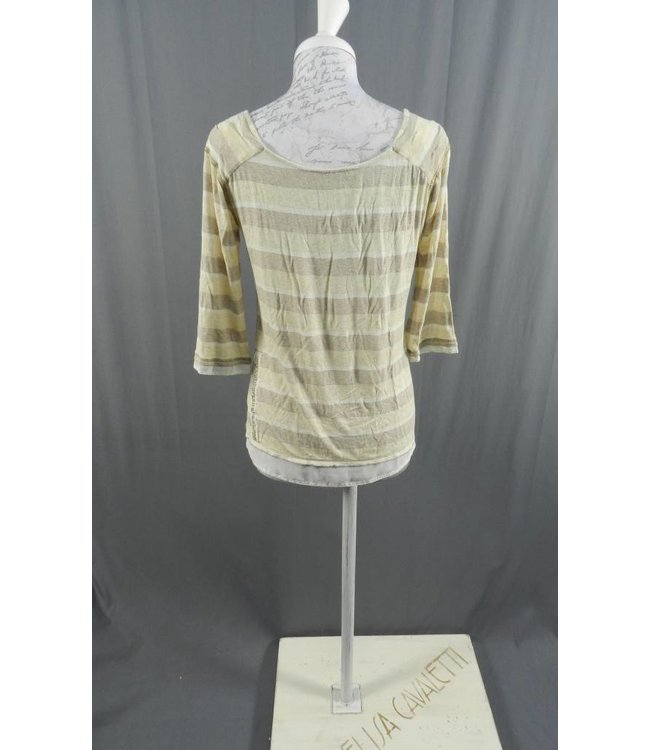 Elisa Cavaletti 3/4 Arm-Shirt écru-hellbeige-hellbraun