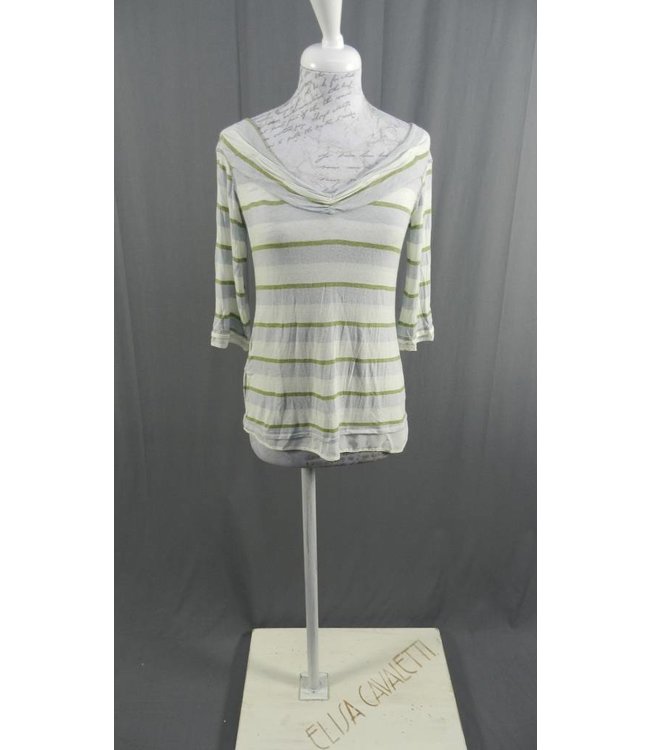 Elisa Cavaletti 3/4 Arm-Shirt écru-hellblau-grün