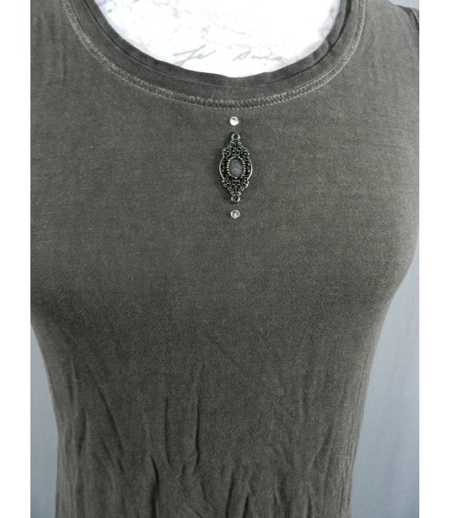 Elisa Cavaletti Aermelloses Longdress-Top dunkelgrau