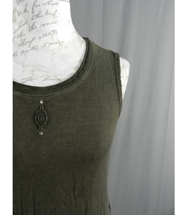 Elisa Cavaletti Aermelloses Longdress-Top dunkelgrau