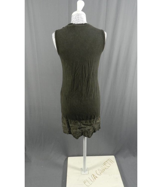 Elisa Cavaletti Aermelloses Longdress-Top dunkelgrau