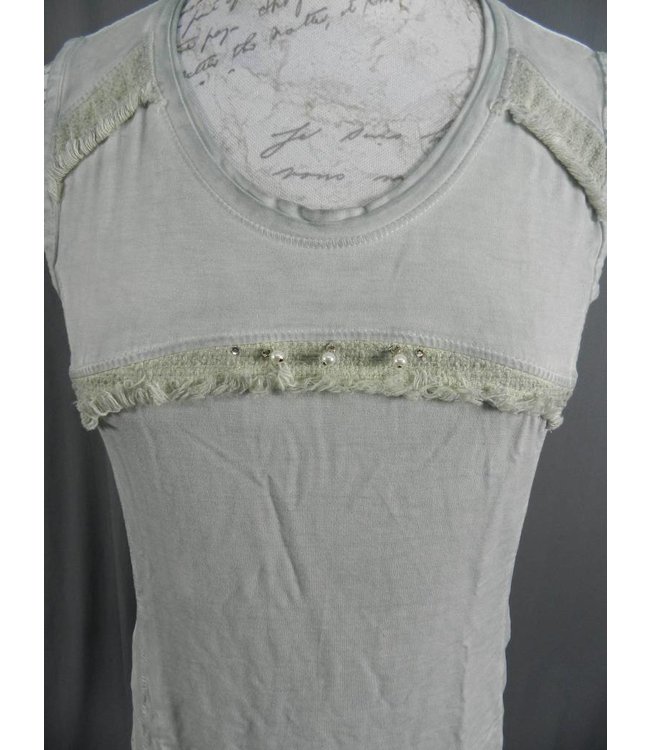 Elisa Cavaletti Aermelloses T-Shirt blau-grau