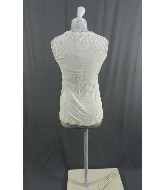 Elisa Cavaletti Aermelloses T-Shirt écru