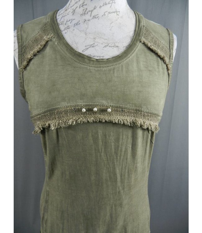 Elisa Cavaletti Aermelloses T-Shirt schlamm