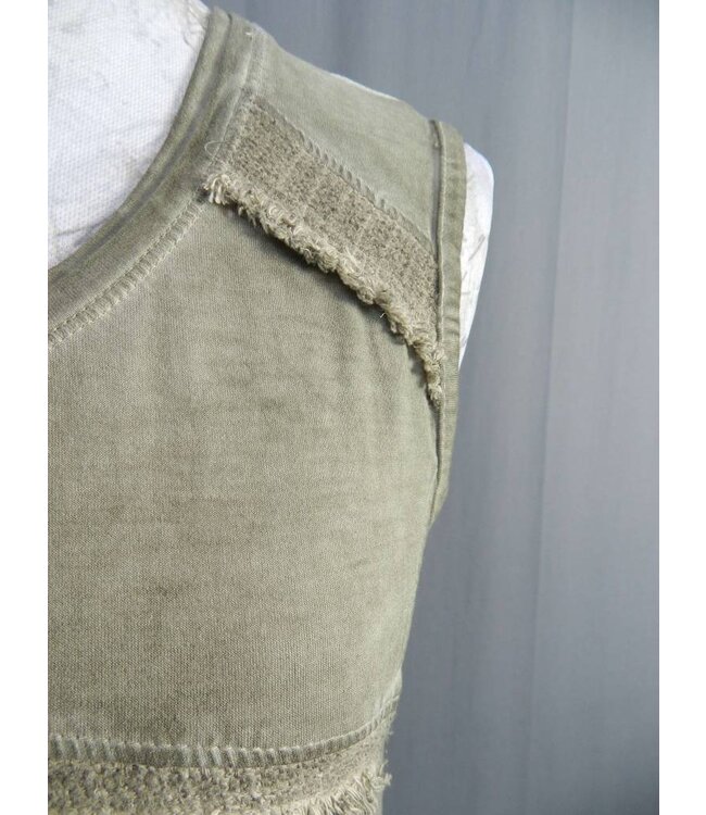 Elisa Cavaletti Aermelloses T-Shirt schlamm