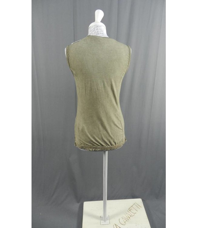 Elisa Cavaletti Aermelloses T-Shirt schlamm