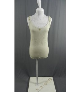 Elisa Cavaletti Basic-Top hellbeige verwaschen