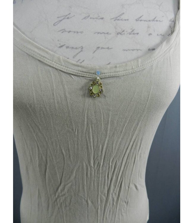 Elisa Cavaletti Basic-Top hellbeige verwaschen