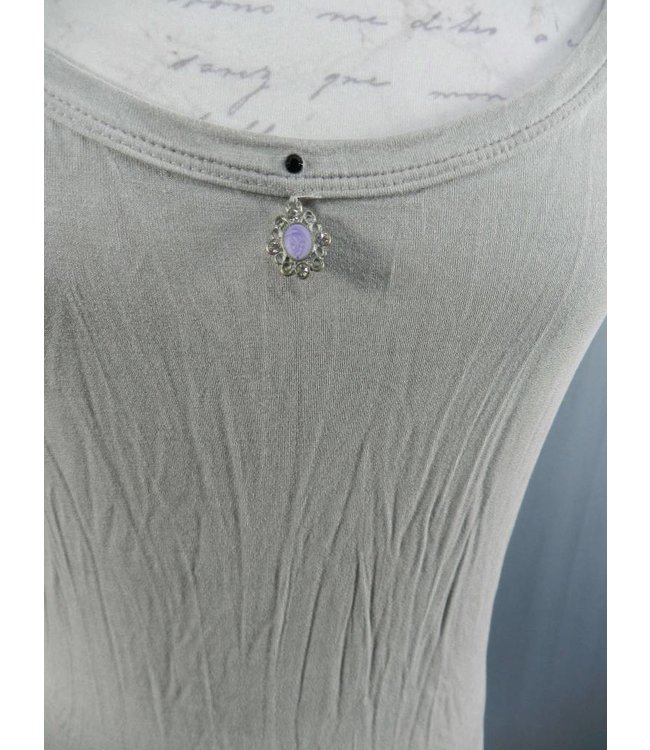 Elisa Cavaletti Basic-Top silbergrau verwaschen