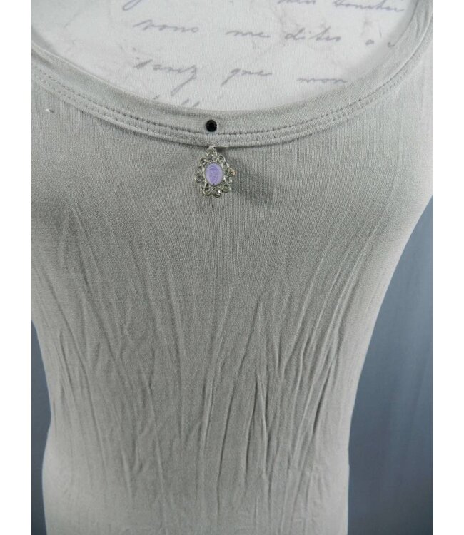 Elisa Cavaletti Basic-Top silbergrau verwaschen