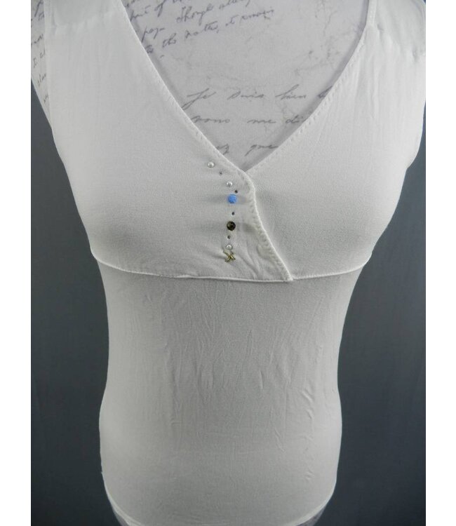 Elisa Cavaletti Basic-Top écru