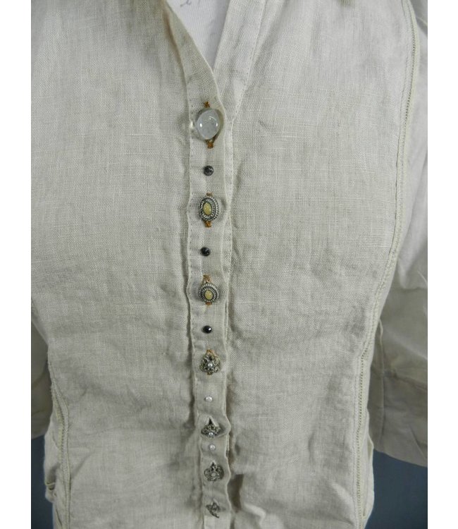 Elisa Cavaletti Kurz-Bluse beige