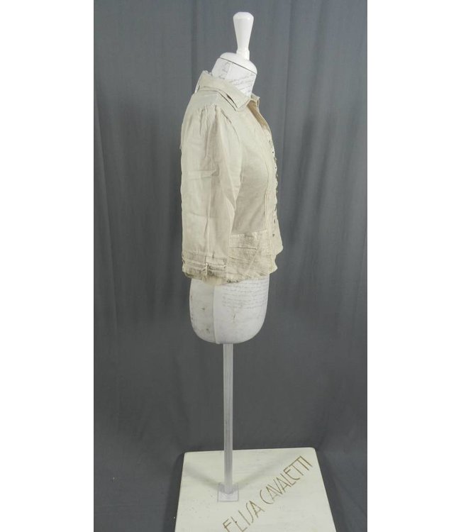 Elisa Cavaletti Kurz-Bluse beige