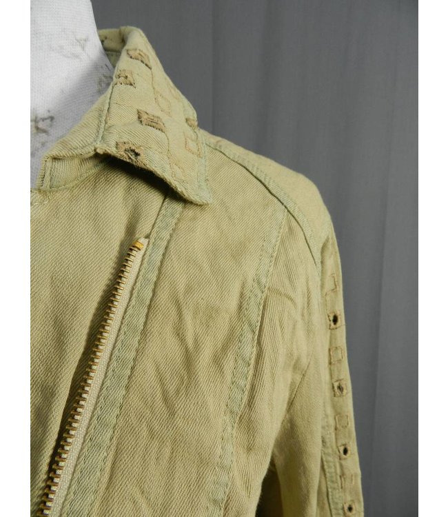 Elisa Cavaletti Kurz-Jeansjacke hellbraun denim verwaschen