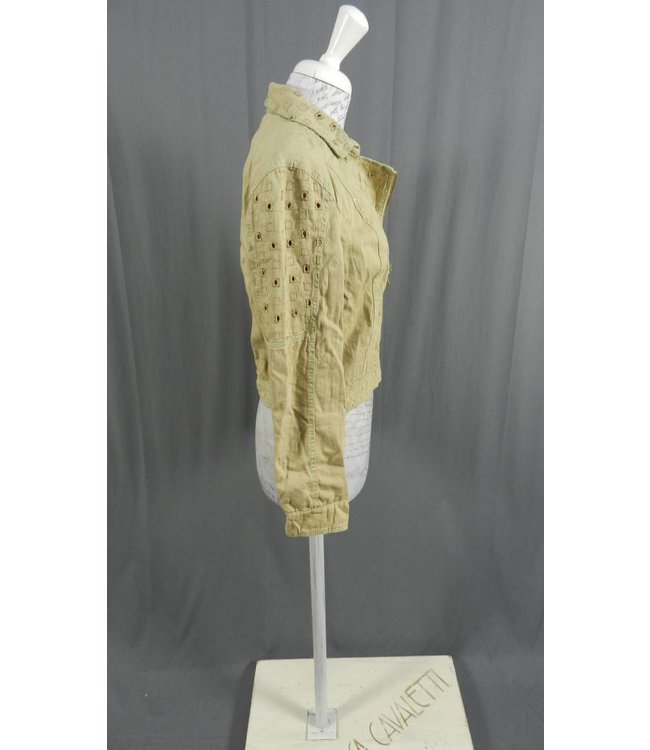 Elisa Cavaletti Kurz-Jeansjacke hellbraun denim verwaschen